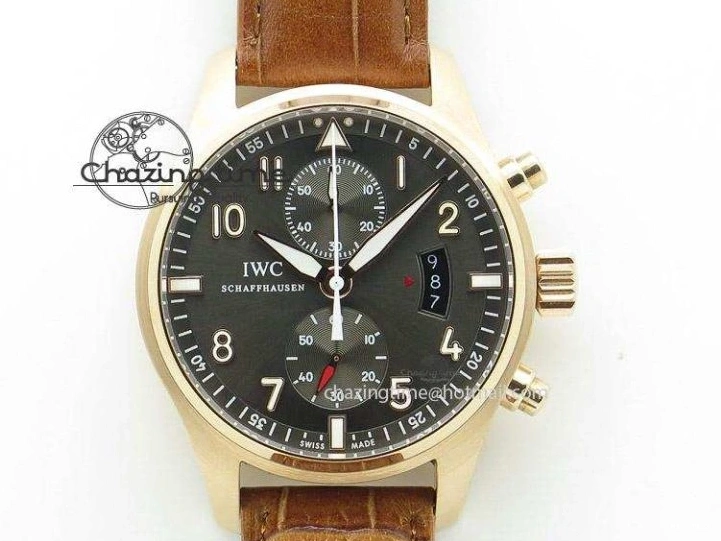 MIROTIME 0113 Comfortable Pilot Chrono IW388003 Real Ceramic ZF 1:1 Best Edition On Black Nylon Strap A 7322
